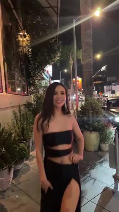 Promoting her new song