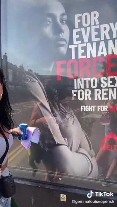 Cringey women mocking an advert for sexually exploited women.