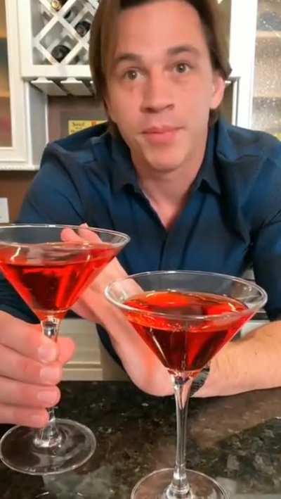 The amount of leftover space in cocktail glasses