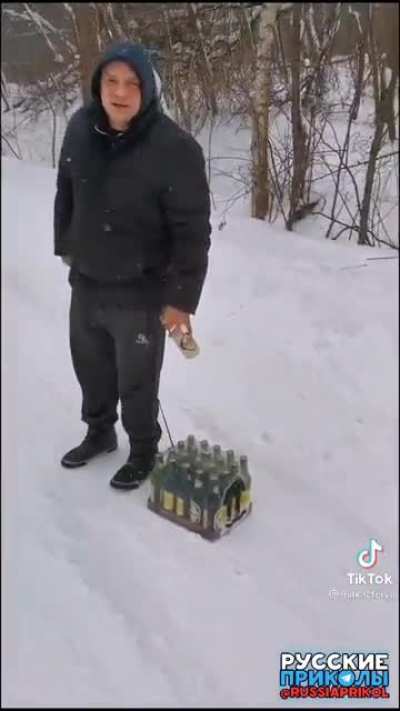 Out for a walk with his pet
