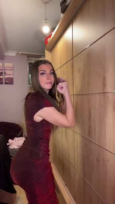 3 - Bouncy In Red Sparkle Dress