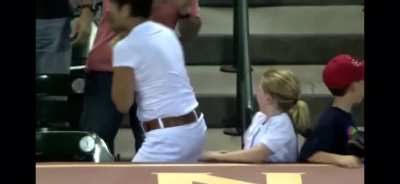 This Karen who stole this baseball from a little girl.