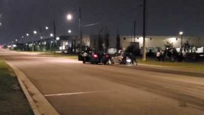 Realizing Calgary Police are watching them, street racers come up with a way to race without breaking the law (from last September)