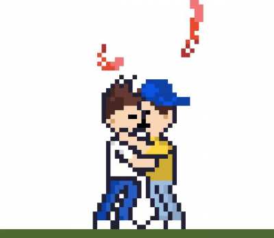 My boyfriend passed away in the last year and we were both game developers. So I've been make a little game about us as a tribute to him. I added a dedicated "kiss him" button and I'm really happy how it turned out ❤️