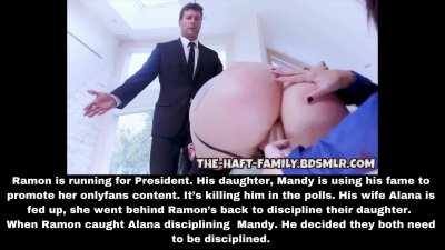 Presidental nominee disciplines wife and daughter