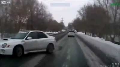 Subaru Impreza WRX STI Drift In Russia