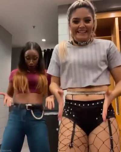 AEW wrestlers Red Velvet &amp;amp; Tay Conti