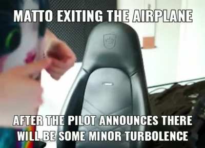 Matto takes the emergency exit