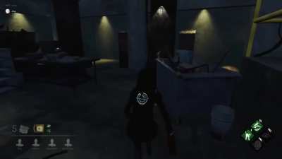 He is upstairs...