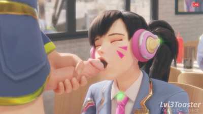 D.Va getting a sweet treat