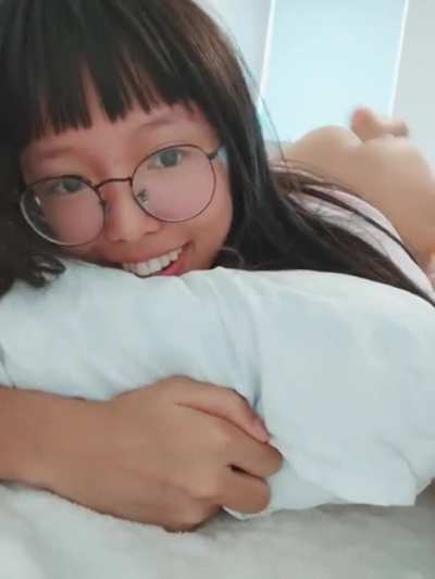 I made a lil morning asmr video with a butt flash &amp;gt;w&amp;lt;