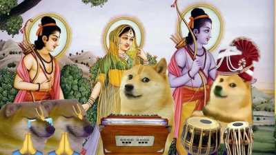 [OC] The soothing doge kirtan in front of ram mandir in near future. &hearts;‿&hearts;