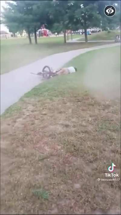 Welp, i hope he likes the taste of grass and dirt