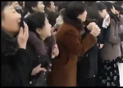 North Koreans putting on a grieving performance during Kim Jong-il&rsquo;s funeral to avoid punishment