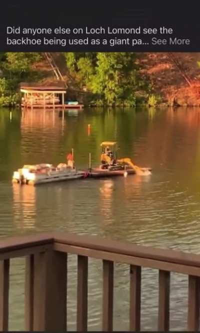 I present to you, backhoe tugboat
