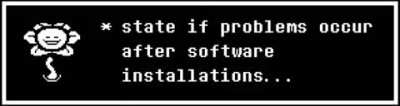 So i created a flowey dialogue about our short school presentation for tomorrow as an ict student