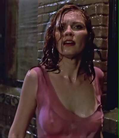Kirsten Dunst soaking wet t-shirt and hard nipples