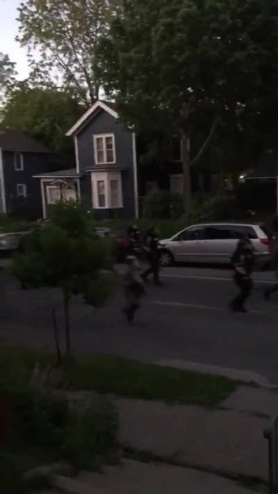 Police shooting americans standing on their own porch
