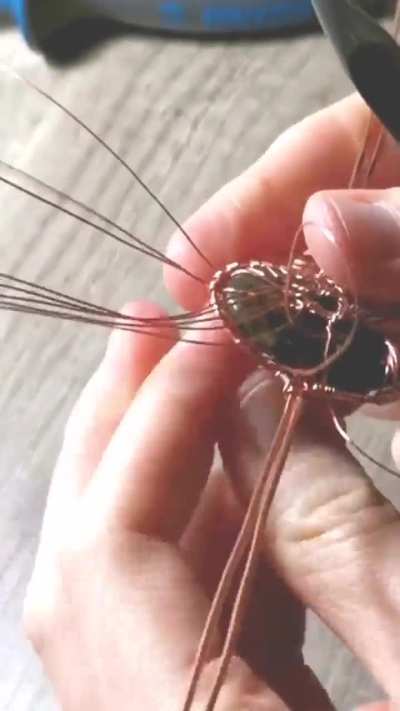 Wire becomes an armband. It took me about four hours.