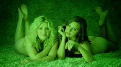 Aly and AJ Michalka Posing for their Album