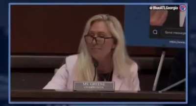 Marjorie Taylor Greene uses a doctored photo to try to make a witness look bad.