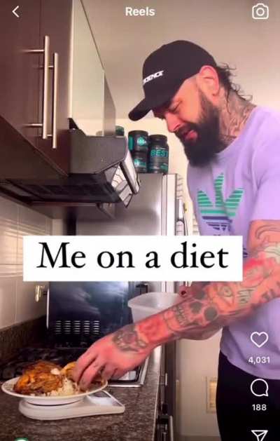 Me weighing my food