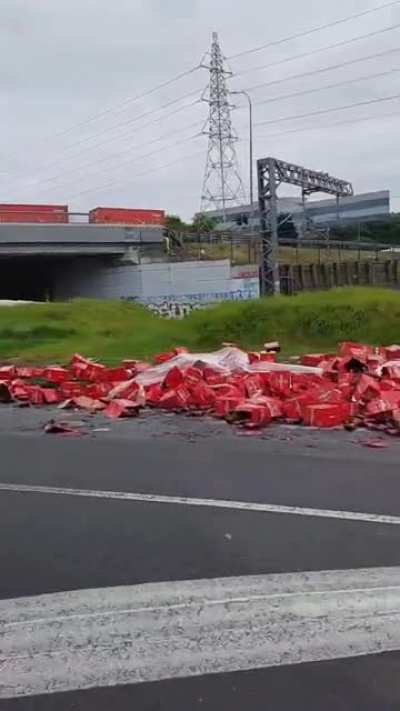 Mt Wellington area - Anyone know what happened here? Loads of boxes of Estrella Beer