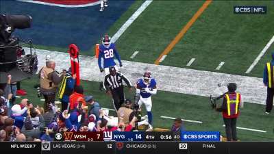 "Dotson drops it, incomplete!"