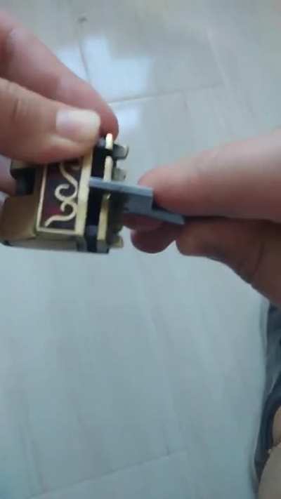 Really old lock my grandpa used to lock his chest, 1950s