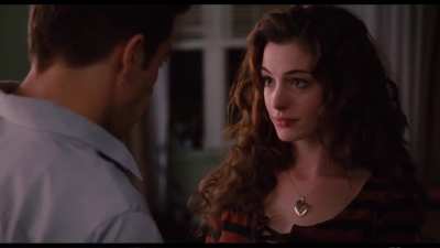 Love Anne Hathaway's expression before she goes down