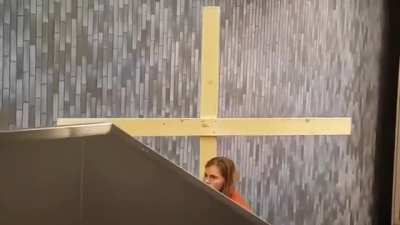 Jesus take the escalator