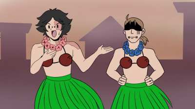 [OC] When there's only four teammates left in duo hunters and you need to make a draw- I I just wanted to make Norton do the hula. Happy Birthday Norton!