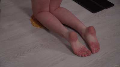 Punishment for masturbation - kneeling on peas, barefoot on spikes, hogcuffed
