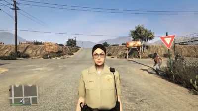Woops looks like she went for her taser.