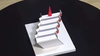 Невозможная лестница Шредера в 3D / Поднимаясь - опускаемся / Оптическая иллюзия