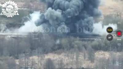 The Ukrainian Armed Forces launched a MiG-29 airstrike on a bridge in the Bryansk region using a guided French AASM HAMMER aerial bomb. April 2025.