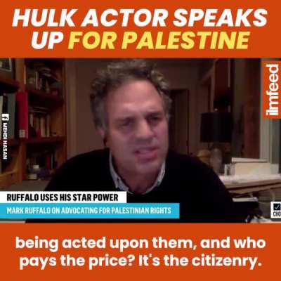Respect to mark ruffalo for doing this