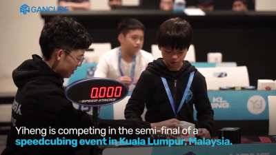 Nine year old Yiheng Wang from China has broken the world record for the fastest time to solve a 3x3 Rubik's Cube