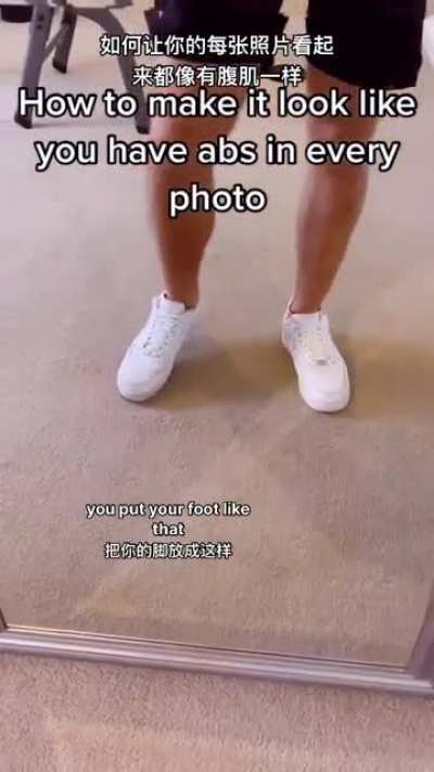 How to lool like you have abs in every photo!!