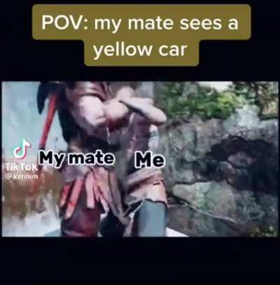 Yellow car no returns 😎