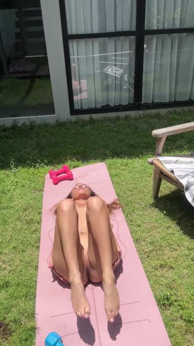I practice naked yoga every morning