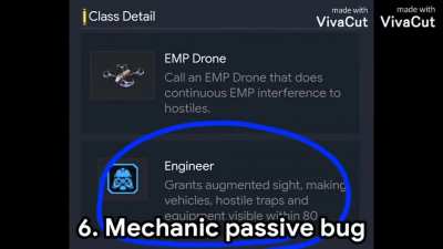 Another list of bugs in battle royale. 3rd time posting this as it doesn't shows up.