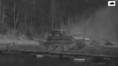 Tank falling into water (comments for download)
