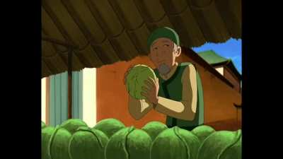 Aang rolling Kyoshi style
