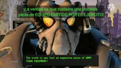 &iquest;!QUE HACES SOLDADO!? &iexcl;VE A BUSCAR TU TRAJE NUEVO Y LUEGO SIGUE BAJANDO SOLDADO!