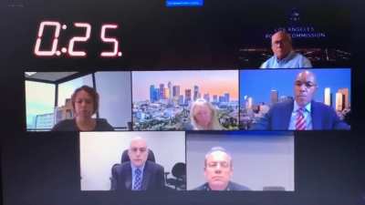 Zoom freakout on LAPD Chief Moore
