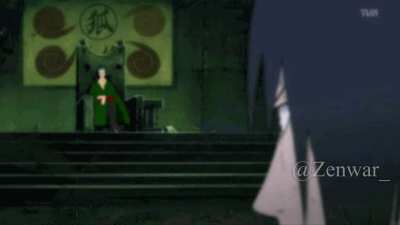 Zoro politely asks Sasuke if he wants directions