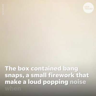 Dropping a box of fireworks while unloading a truck