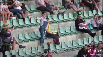 My man got the whole crowd jumping and screaming