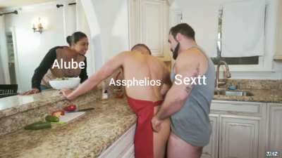Alube watching Sextt bang Assphelios for the 5th time in a day